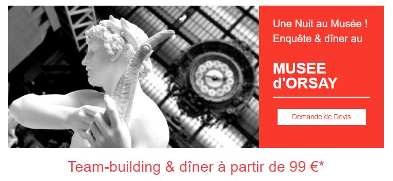 team-building rallye enquête Musée d'Orsay